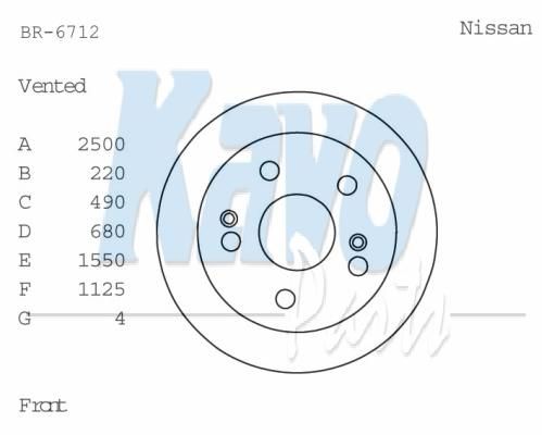 KAVO PARTS Bremžu diski BR-6712